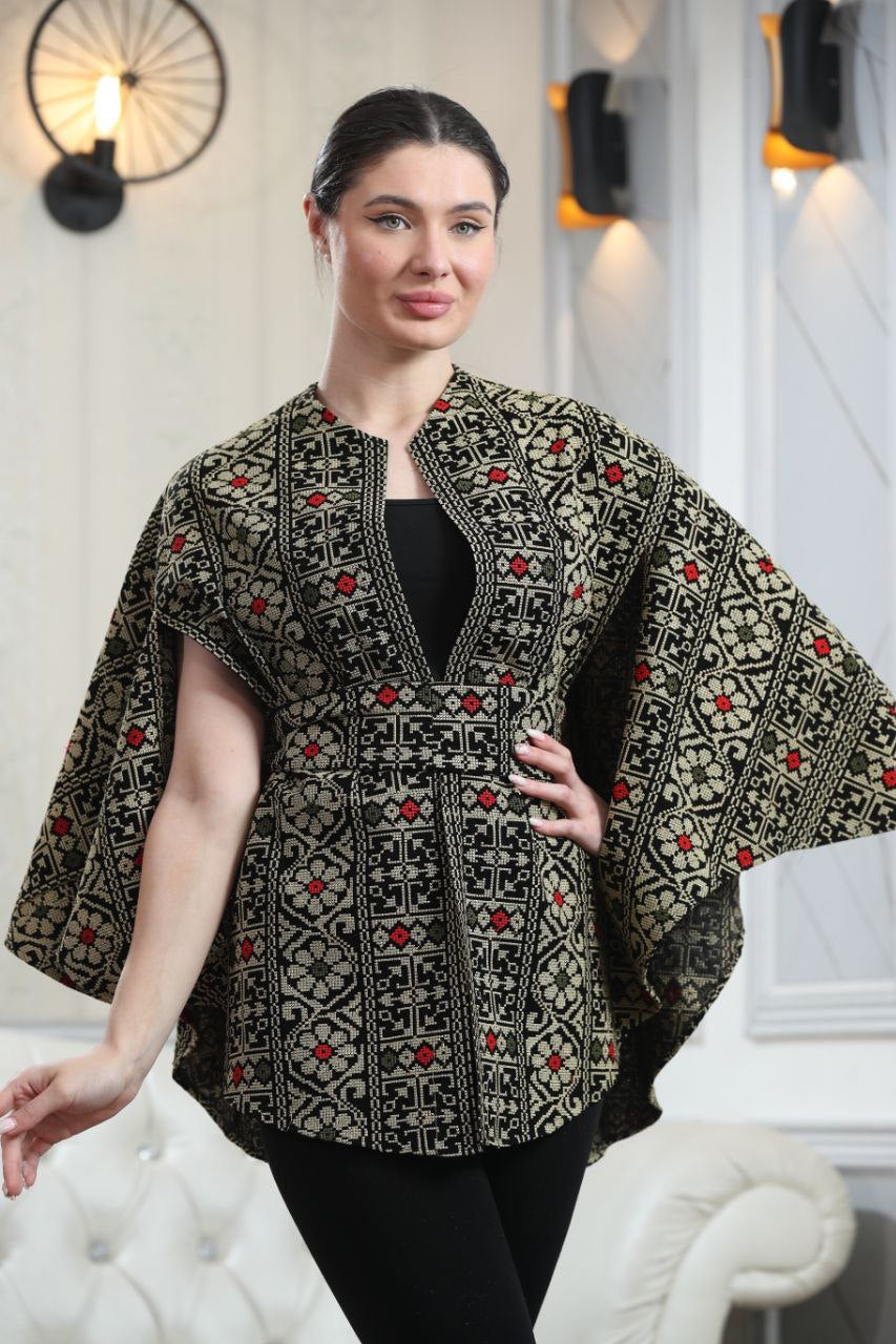 Tattreez Cape with Belt: Versatile Elegance and Cultural Flair