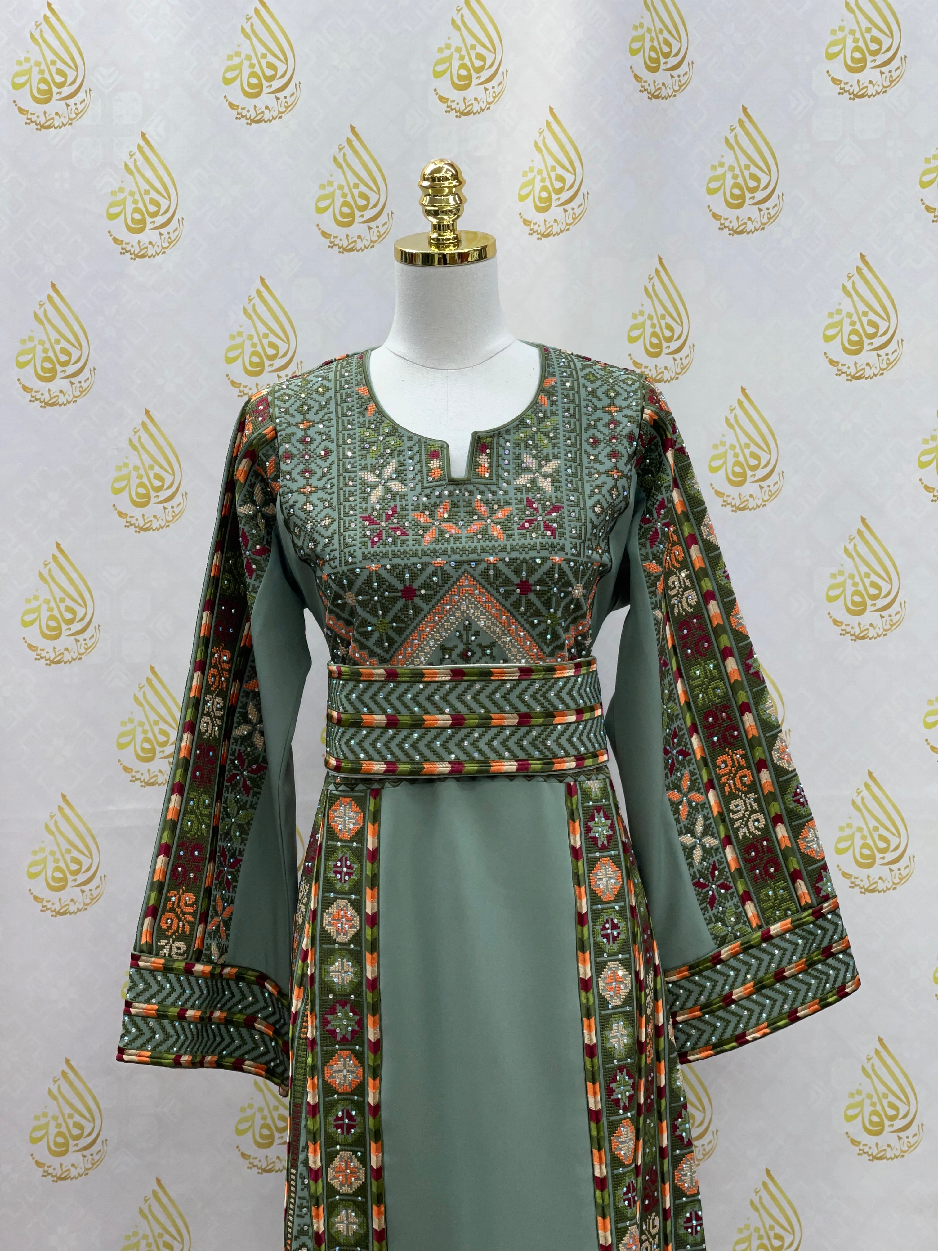 Olive Roots by Um Ehsan: Limited Edition Embroidered Thoub