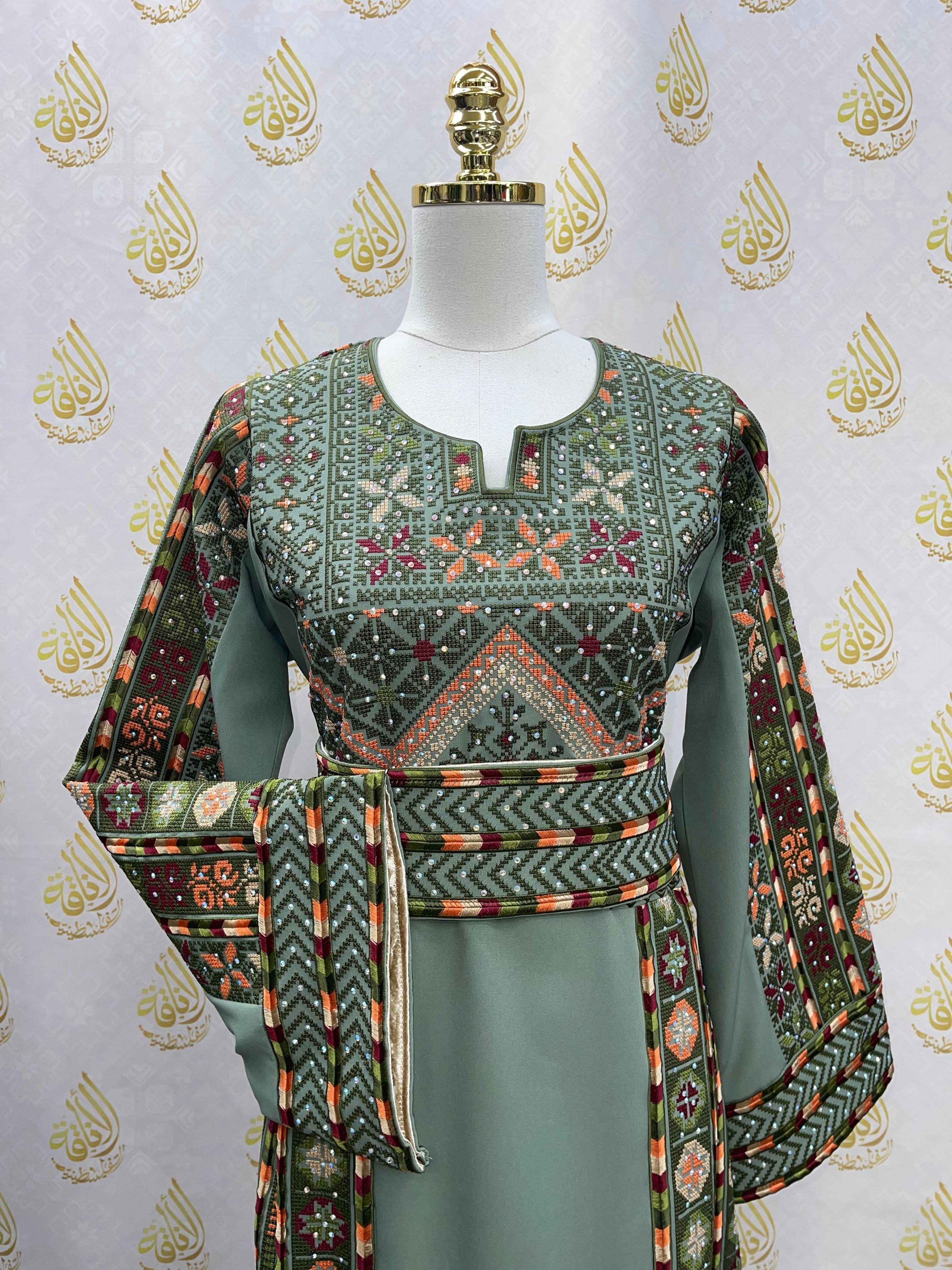 Olive Roots by Um Ehsan: Limited Edition Embroidered Thoub