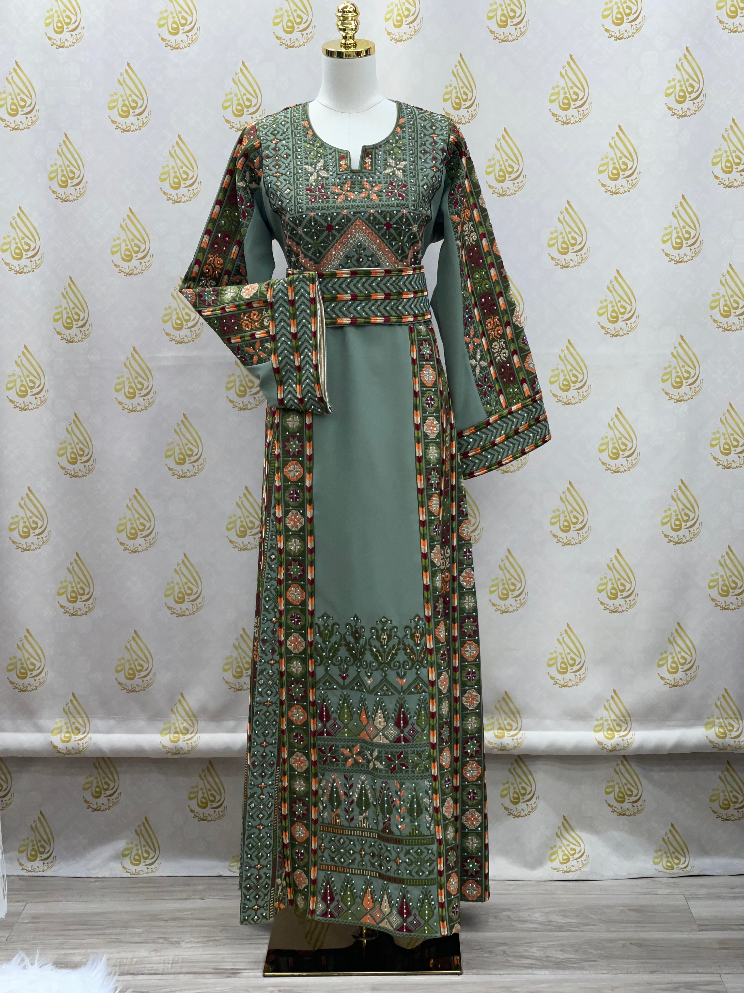 Olive Roots by Um Ehsan: Limited Edition Embroidered Thoub