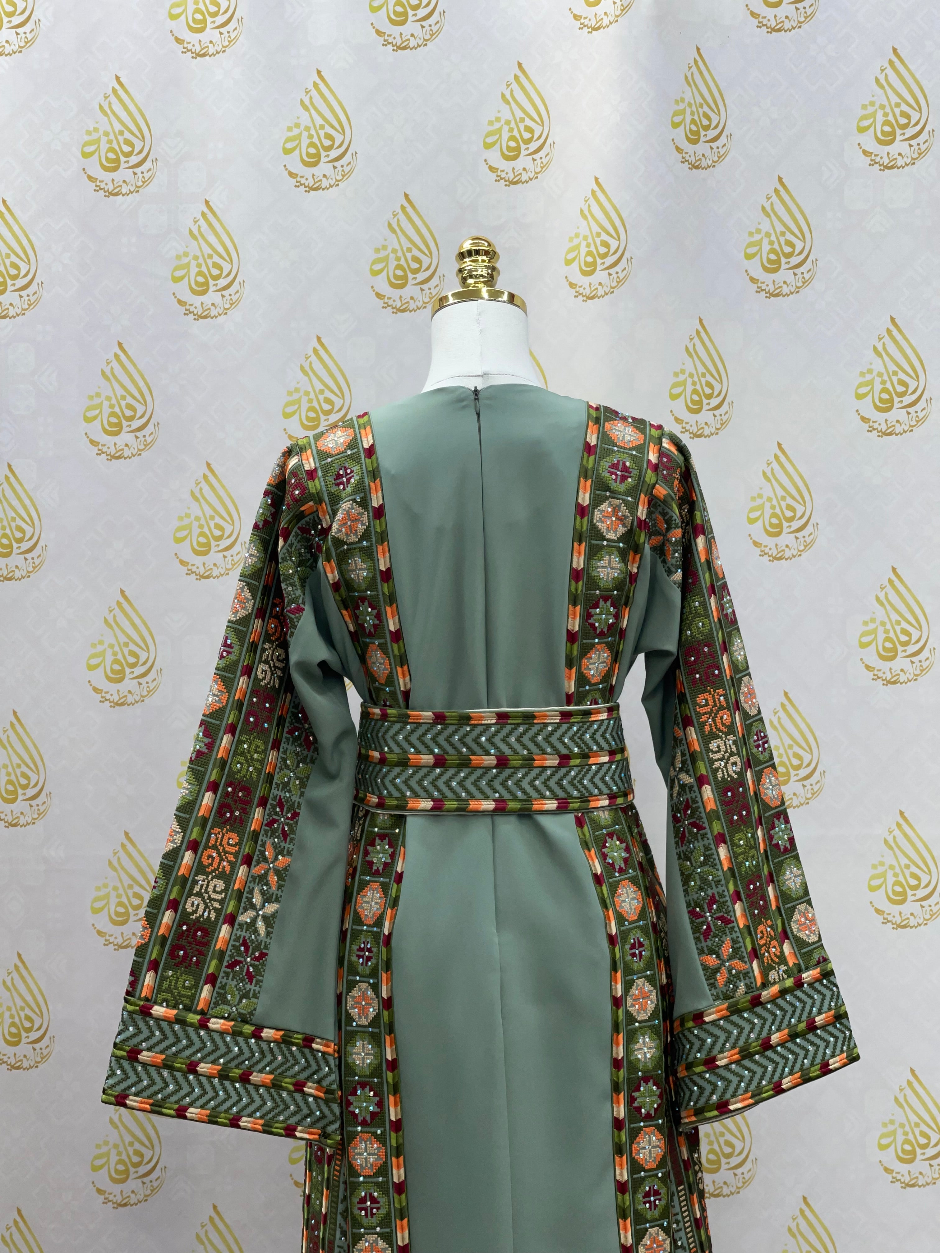 Olive Roots by Um Ehsan: Limited Edition Embroidered Thoub