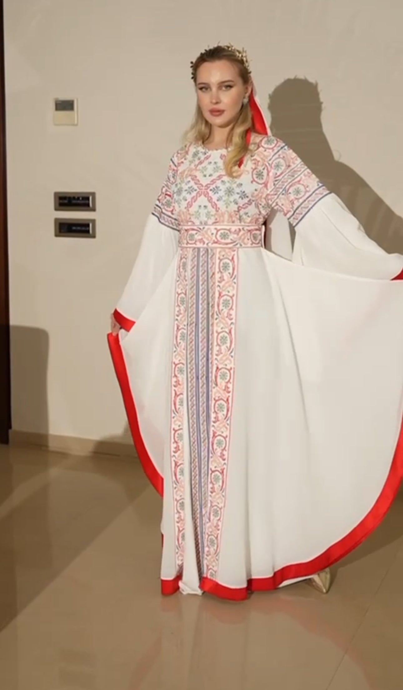 Embroidery Kaftan Dress