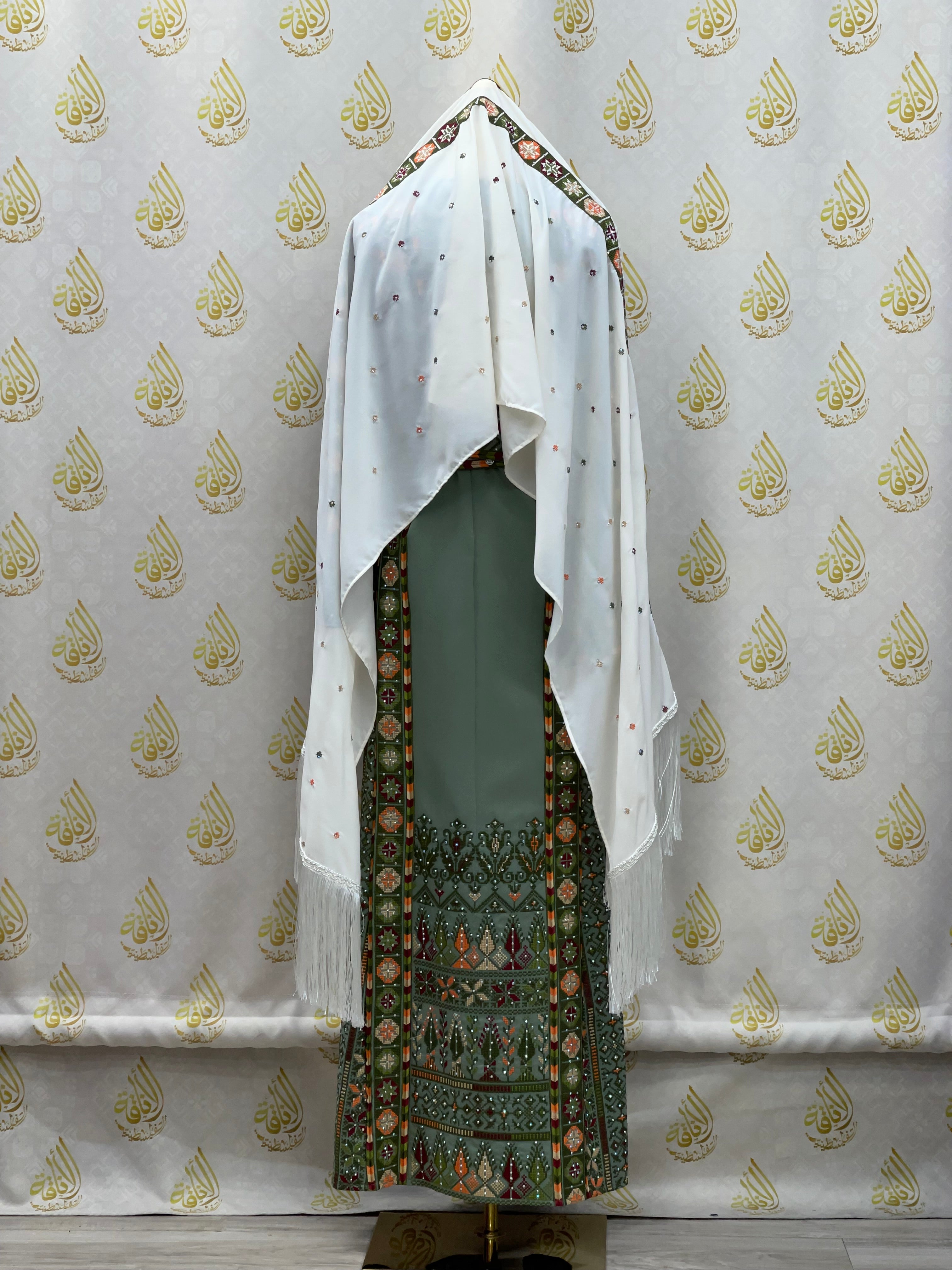 Olive Roots by Um Ehsan: Limited Edition Embroidered Thoub