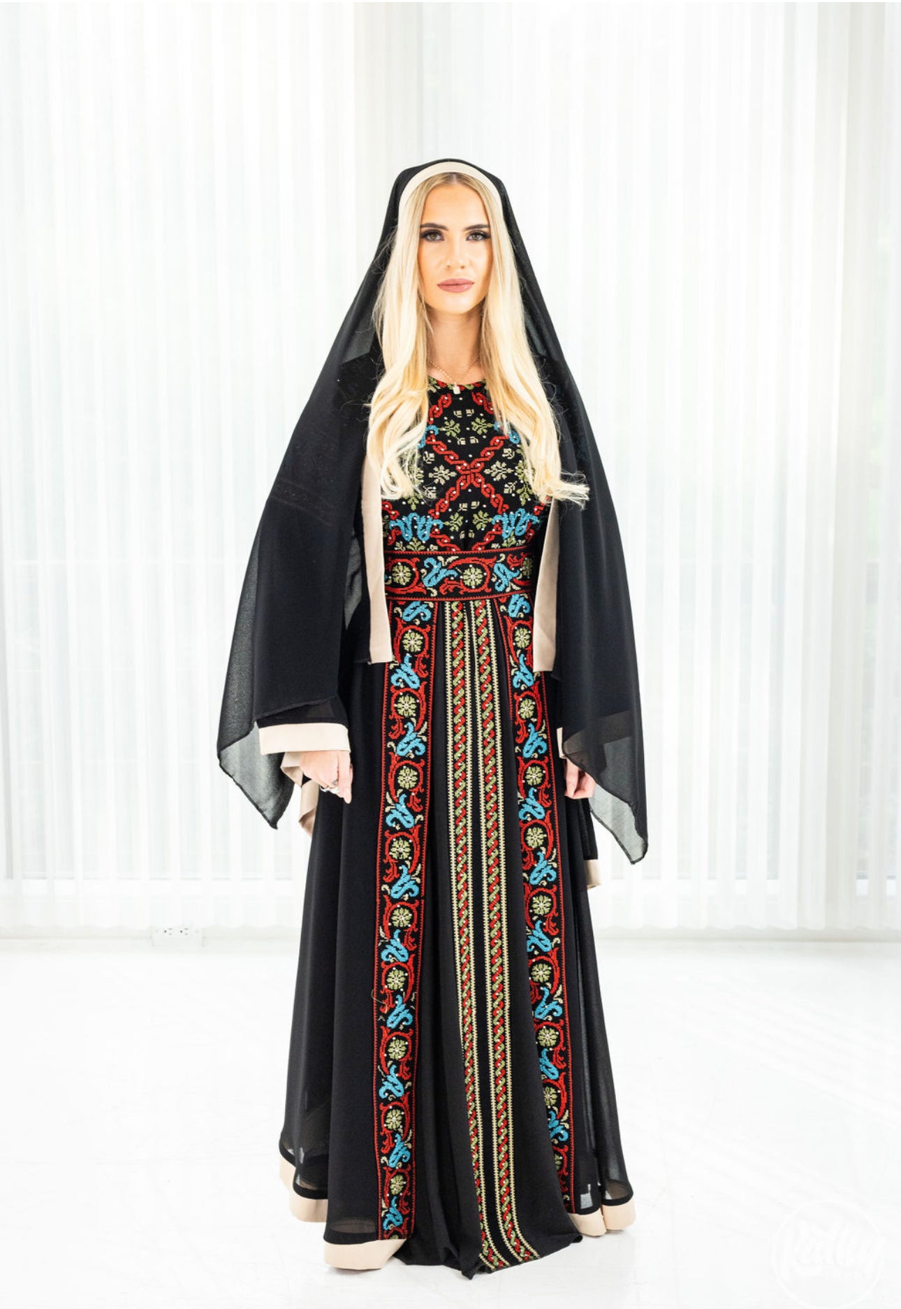 Embroidery Kaftan Dress