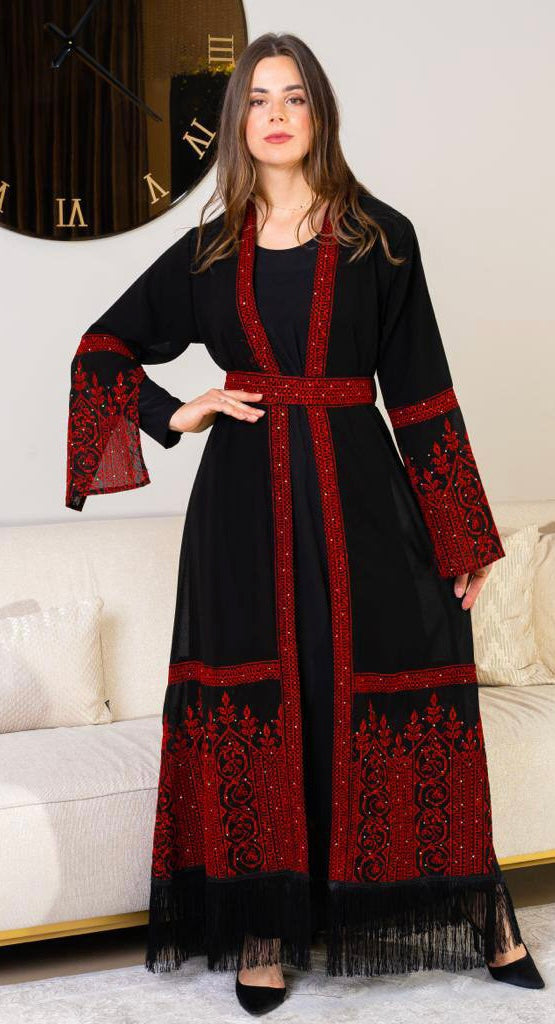 Georgette Fabric Open Abaya