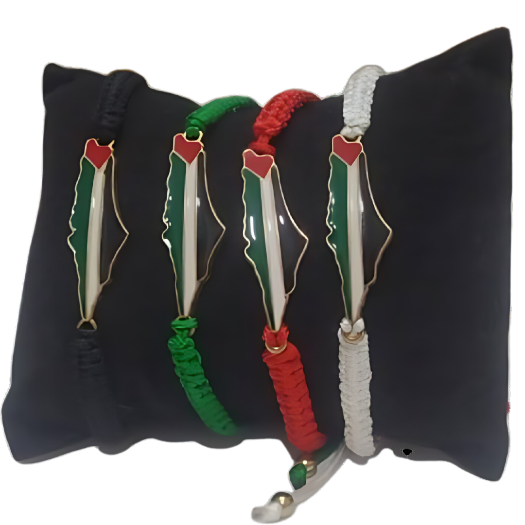 Handcrafted Palestine Bracelet with Gold Beads – Timeless Cultural Elegance