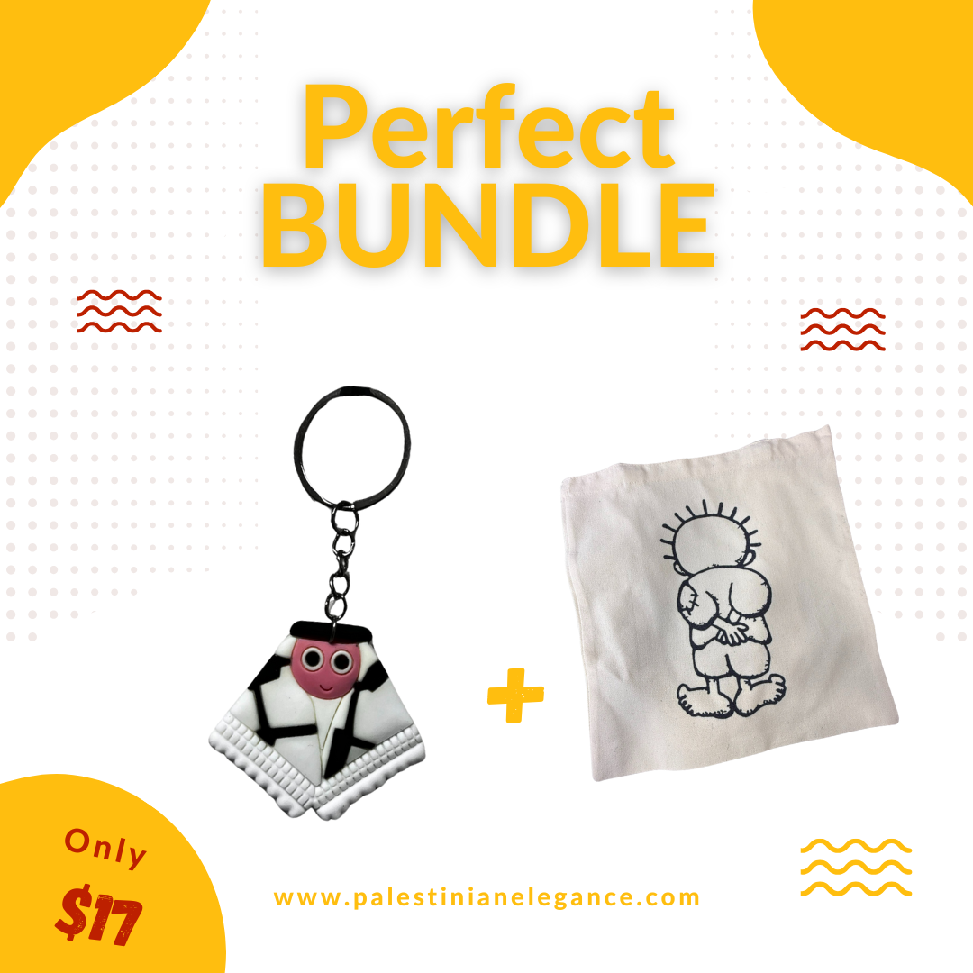 Palestinian Heritage Bundle: Keychain & Tote Bag Collection