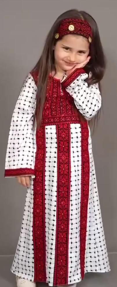 Teen Girl Kuffiyeh Abaya: Cultural Fashion and Modern Elegance Palestinian Elegance