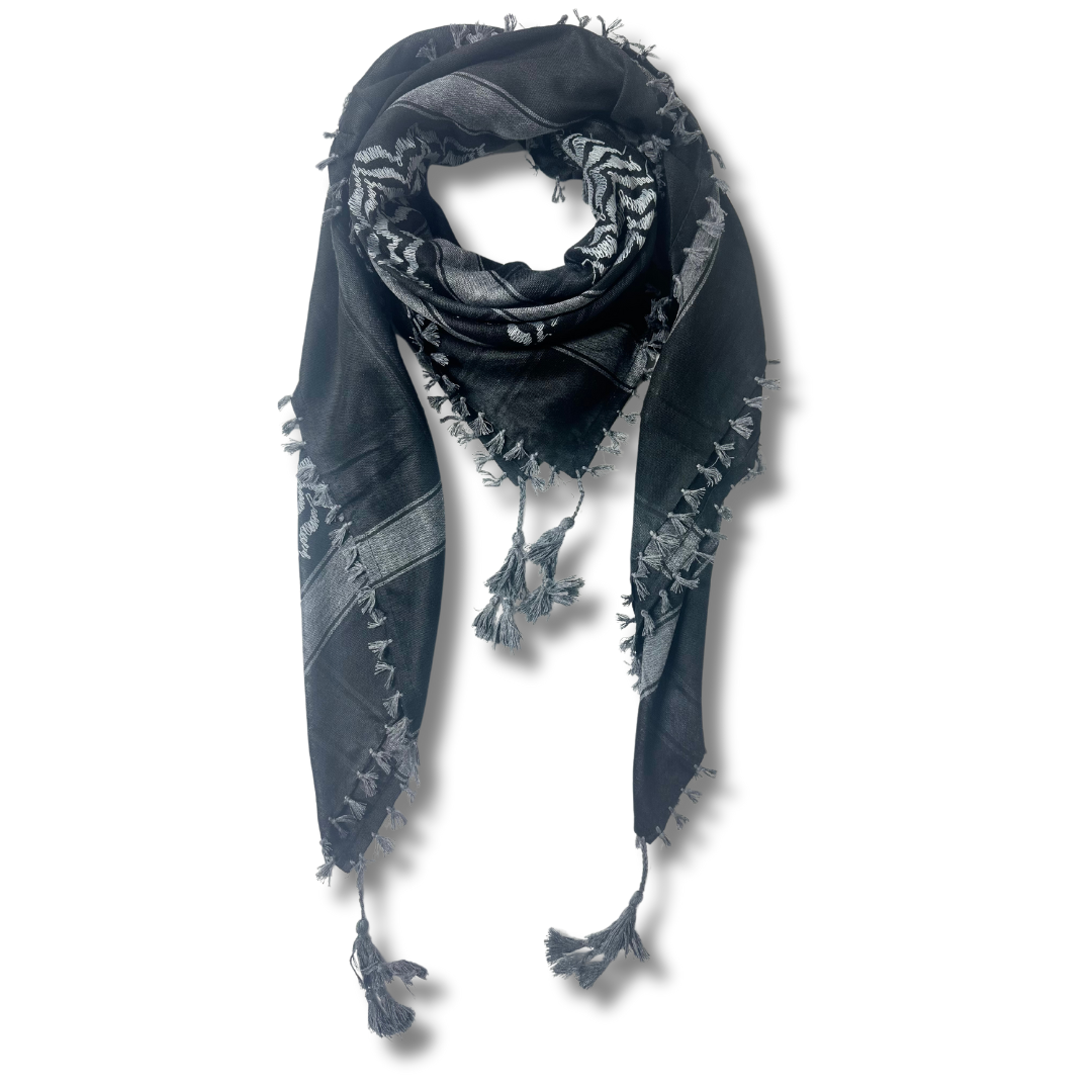 Dark Grey and Black Kuffiyeh