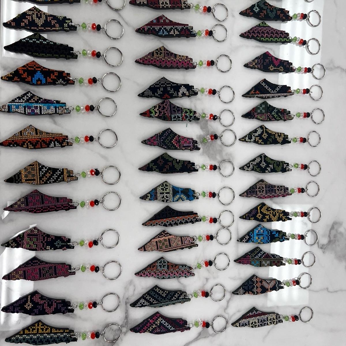 Random Assorted Palestine Map Keychain – Handmade Cultural Symbol