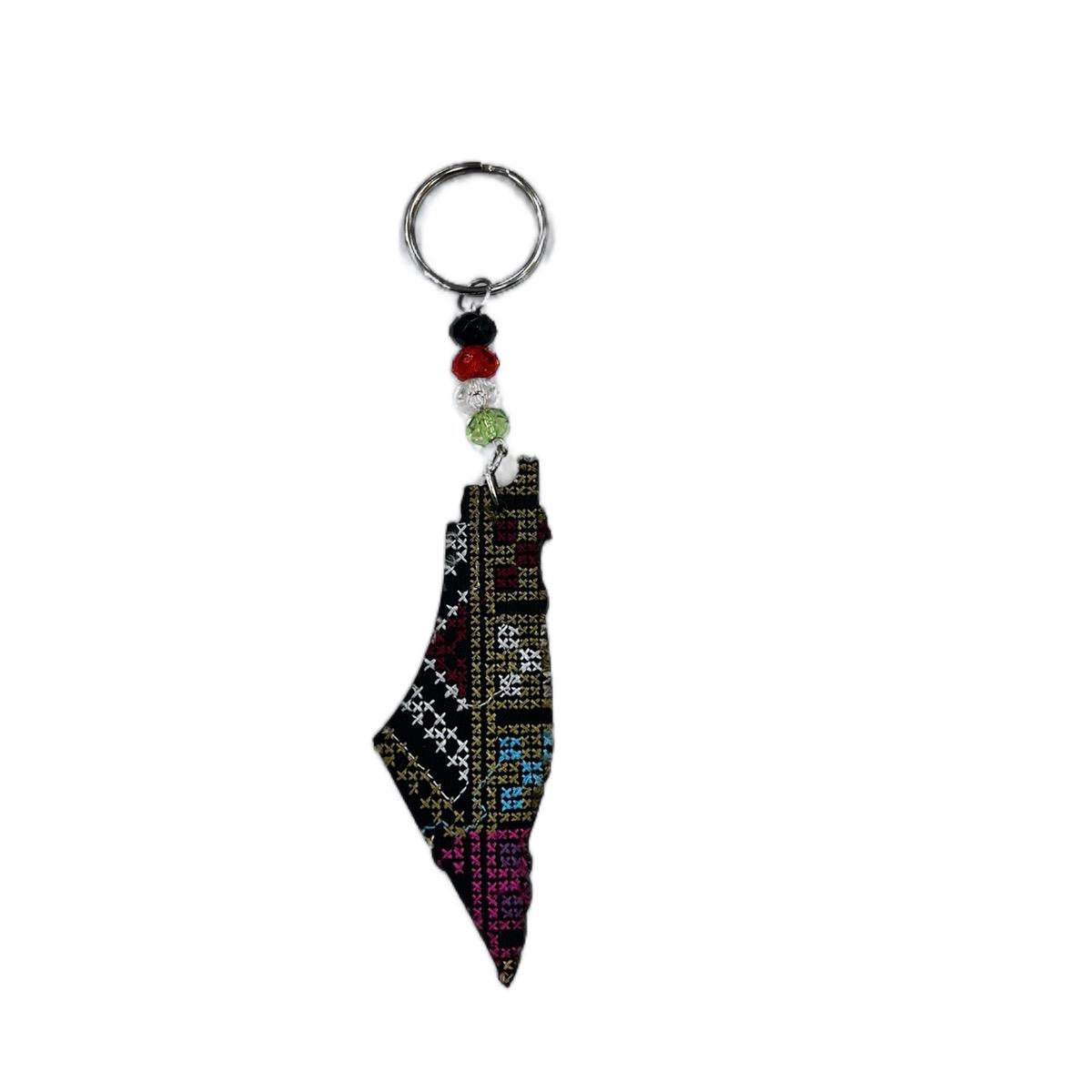 Random Assorted Palestine Map Keychain – Handmade Cultural Symbol