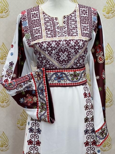 Princess Thoub Embroidered Palestinian with Silk