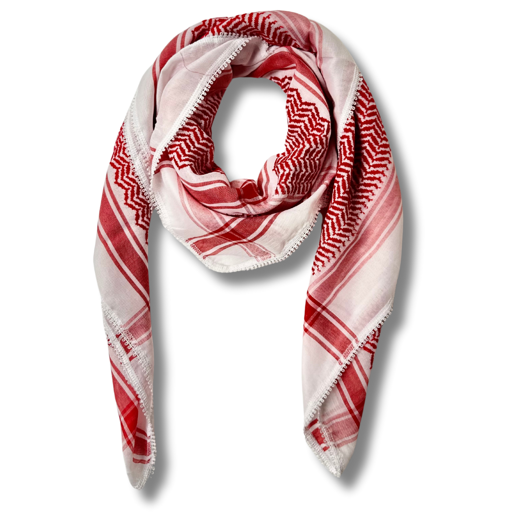 Classic Red Kuffiyeh- No tassels