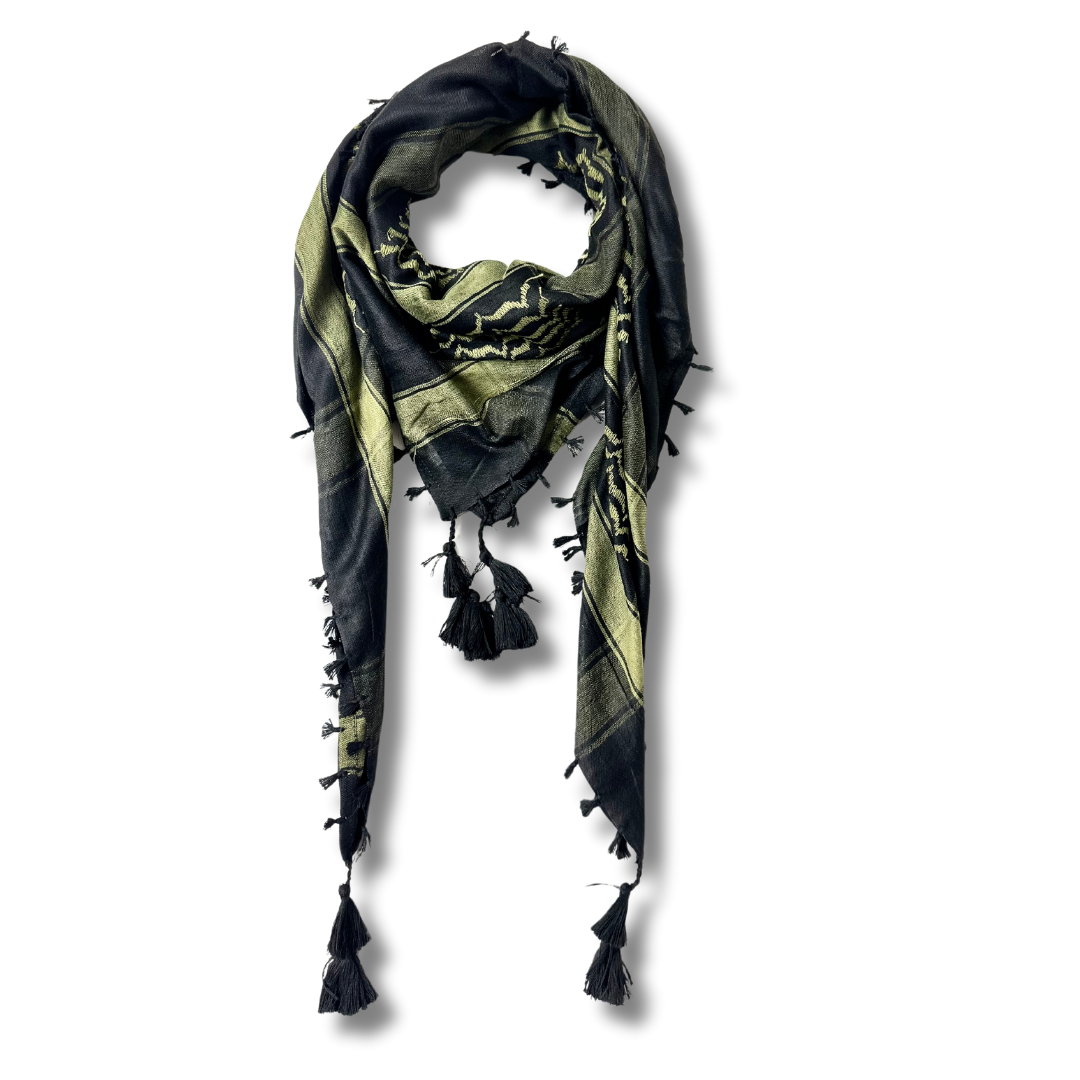 Olive and black kuffiyeh