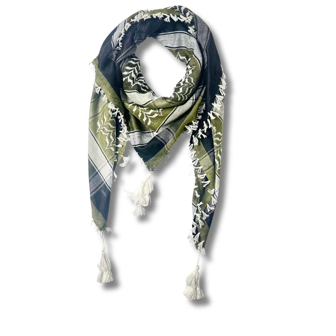 Olive and white kuffiyeh