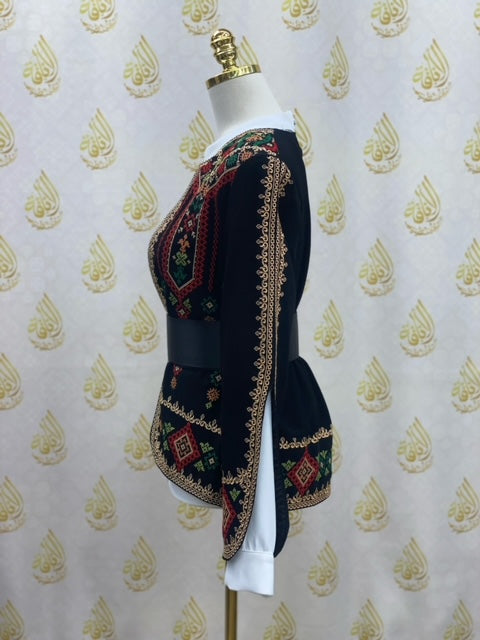 Malak Tatreez Jacket - Open Sleeve: Cultural Heritage and Elegant Craftsmanship