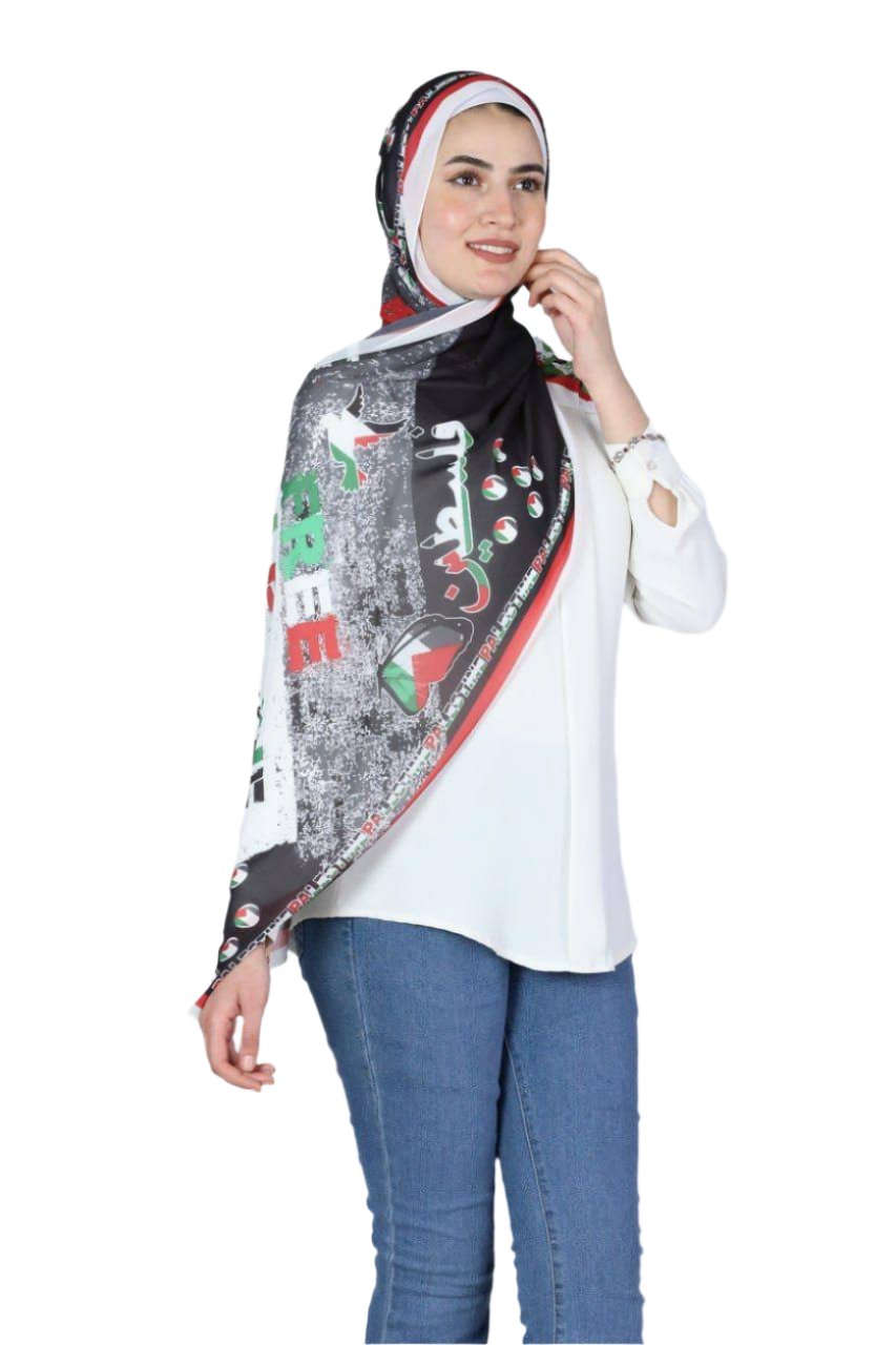 Free Palestine Hijab with Palestine Bird Design