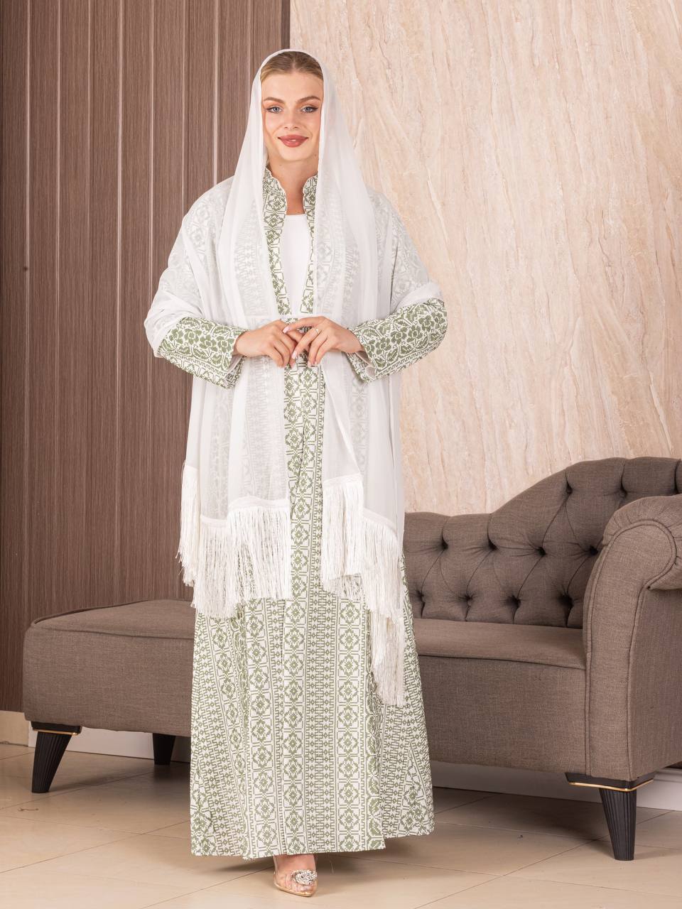 High-Quality Plain Khirka with Fringe (Hadab): Traditional Palestinian Clothing in Multiple Colors