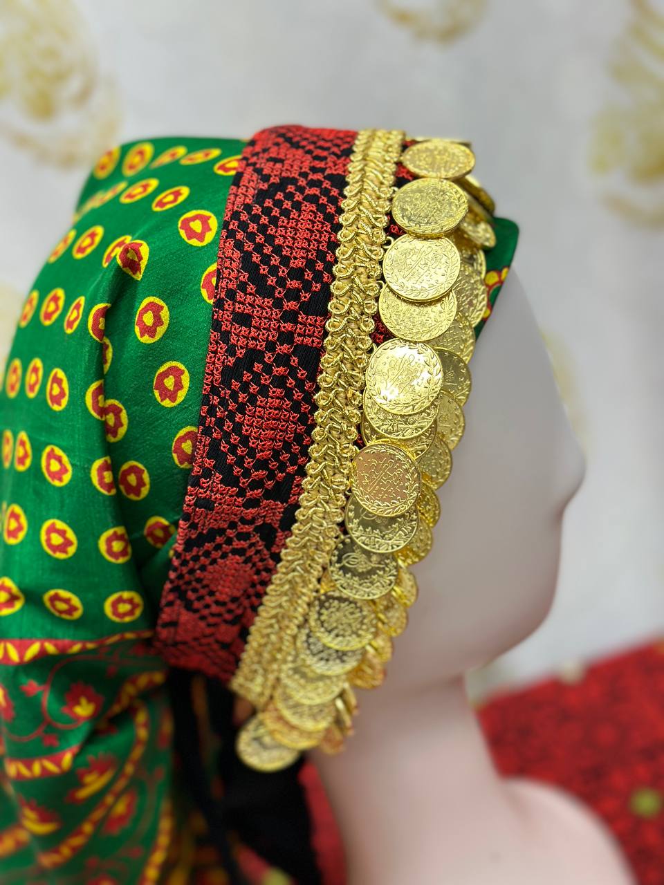 Head Lerat Bandana with Double Gold Coins: Unique Luxury for Your Style