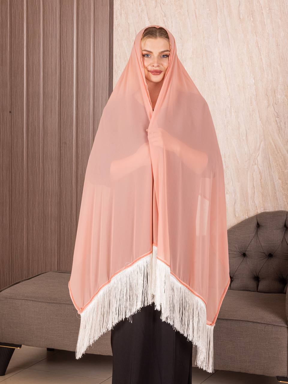 High-Quality Plain Khirka with Fringe (Hadab): Traditional Palestinian Clothing in Multiple Colors