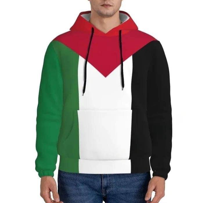 High-Quality Unisex Palestine Hoodie: 100% Cotton, Medium Size