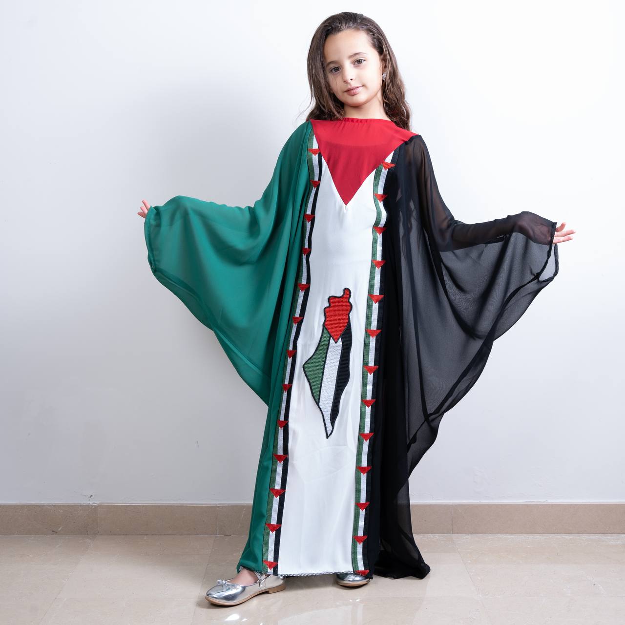 Kids Palestinian Flag Dress: Pride and Elegance for Young Ones