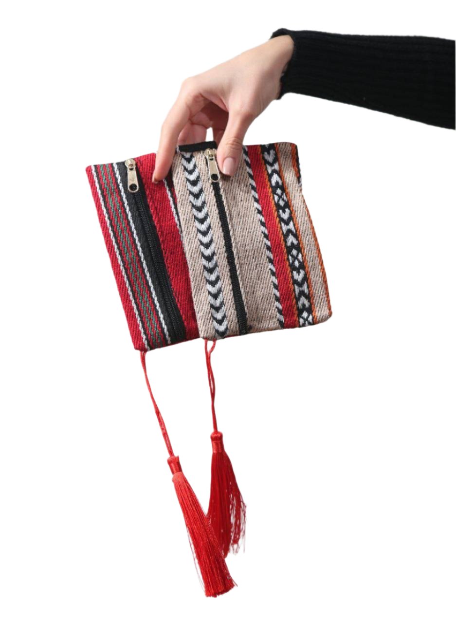 High-Quality	Chimayo Wool  Design Wallet – Authentic Palestinian Craftsmanship