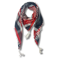 Red and white kuffiyeh